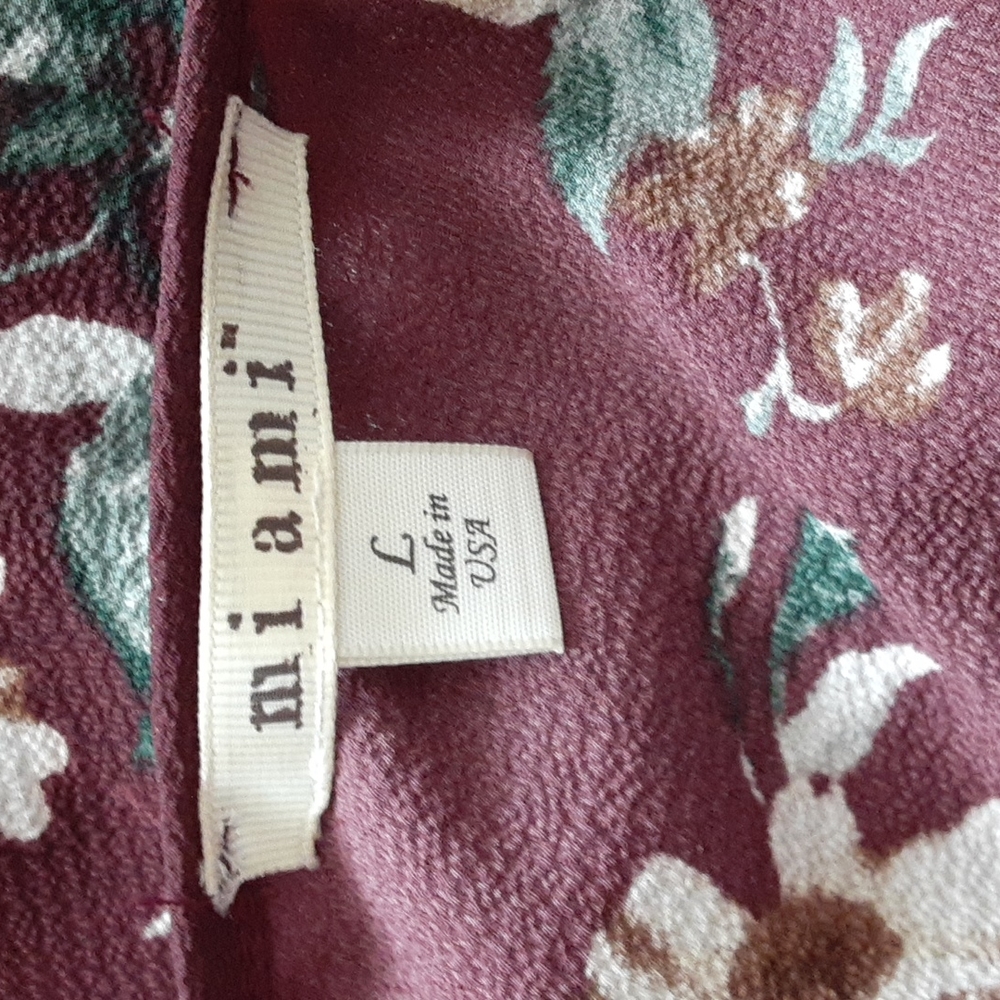 Miami Long Maxi Dress Romper Burgundy Size Large - Picture 10 of 10